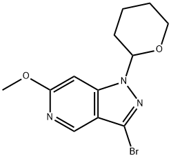 3-Bromo-6-methoxy-1-(tetrahydro-2H-pyran-2-yl)-1H-pyrazolo[4,3-c]pyridine Structure