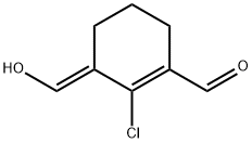 (3E)-2-chloro-3-(hydroxymethylene)cyclohexene-1-carbaldehyde Structure