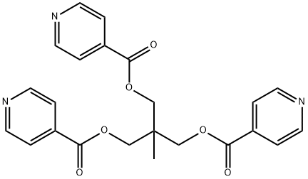 4-Pyridinecarboxylic acid, 4,4'-[2-methyl-2-[[(4-pyridinylcarbonyl)oxy]methyl]-1,3-propanediyl] ester Structure