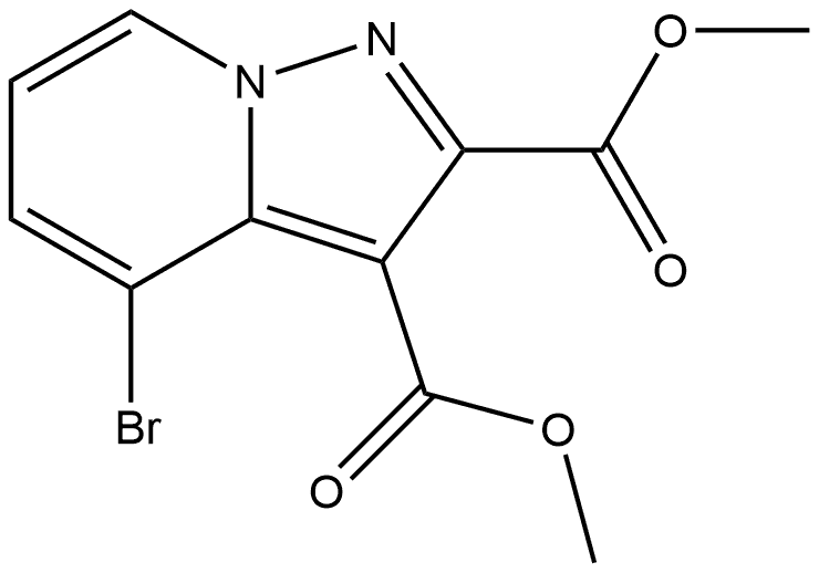 Pyrazolo[1,5-a]pyridine-2,3-dicarboxylic acid, 4-bromo-, 2,3-dimethyl ester Structure