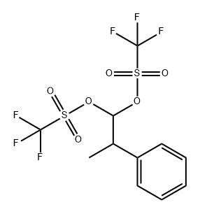 Methanesulfonic acid, 1,1,1-trifluoro-, 1,1'-(2-phenylpropylidene) ester Structure