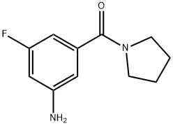 (3-Amino-5-fluoro-phenyl)-pyrrolidin-1-yl-methanone Structure