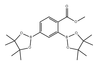 Benzoic acid, 2,4-bis(4,4,5,5-tetramethyl-1,3,2-dioxaborolan-2-yl)-, methyl ester Structure