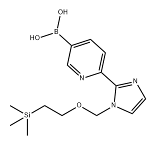 Boronic acid, B-[6-[1-[[2-(trimethylsilyl)ethoxy]methyl]-1H-imidazol-2-yl]-3-pyridinyl]- Structure