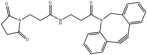 1-Pyrrolidinepropanamide, N-[3-(11,12-didehydrodibenz[b,f]azocin-5(6H)-yl)-3-oxopropyl]-2,5-dioxo- Structure