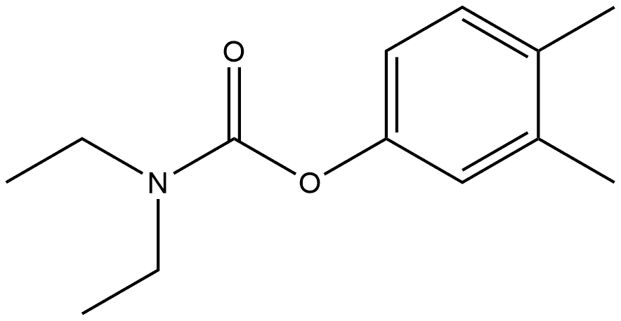 3,4-Dimethylphenyl N,N-diethylcarbamate Structure