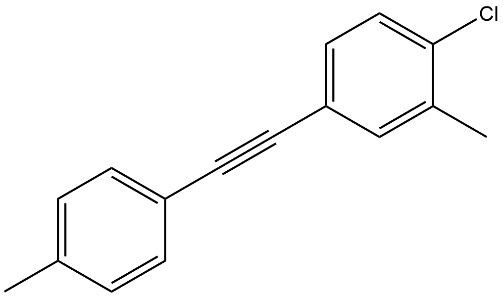 1-Chloro-2-methyl-4-[2-(4-methylphenyl)ethynyl]benzene Structure