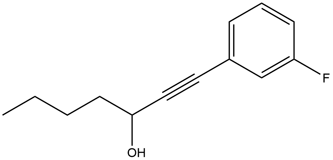 1-(3-Fluorophenyl)-1-heptyn-3-ol Structure