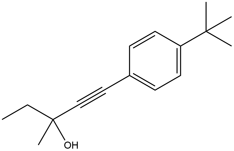 1-[4-(1,1-Dimethylethyl)phenyl]-3-methyl-1-pentyn-3-ol Structure