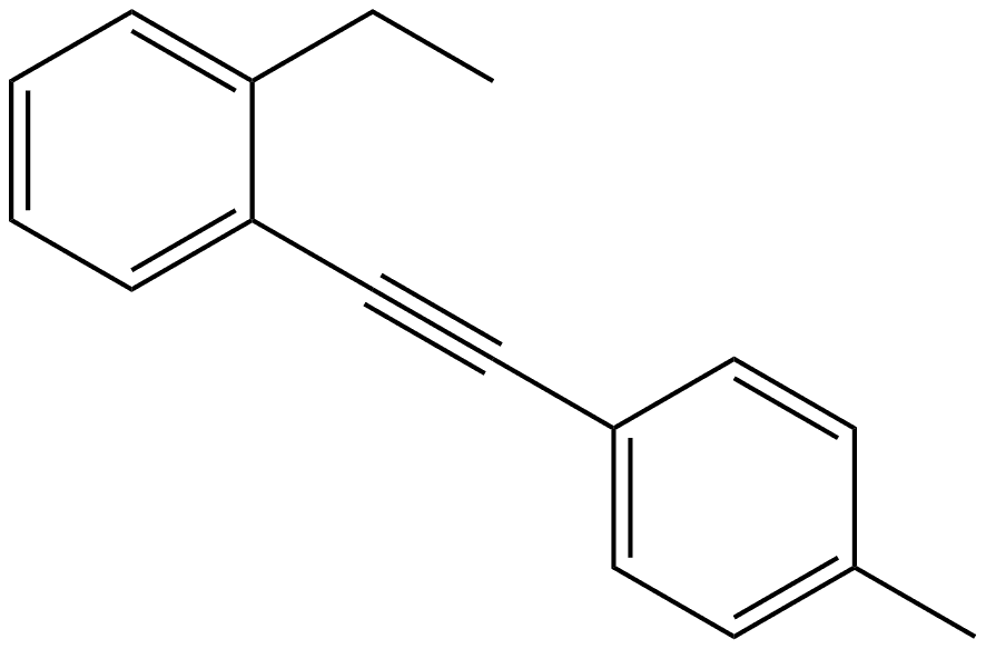 1-Ethyl-2-[2-(4-methylphenyl)ethynyl]benzene Structure