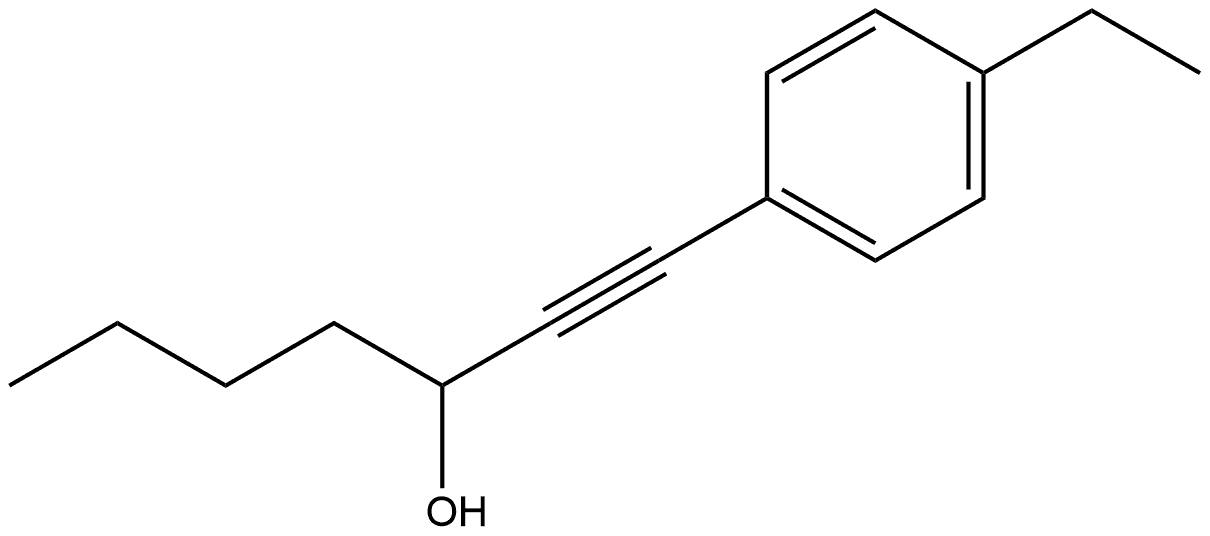 1-(4-Ethylphenyl)-1-heptyn-3-ol Structure