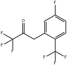 2-Propanone, 1,1,1-trifluoro-3-[5-fluoro-2-(trifluoromethyl)phenyl]- Structure