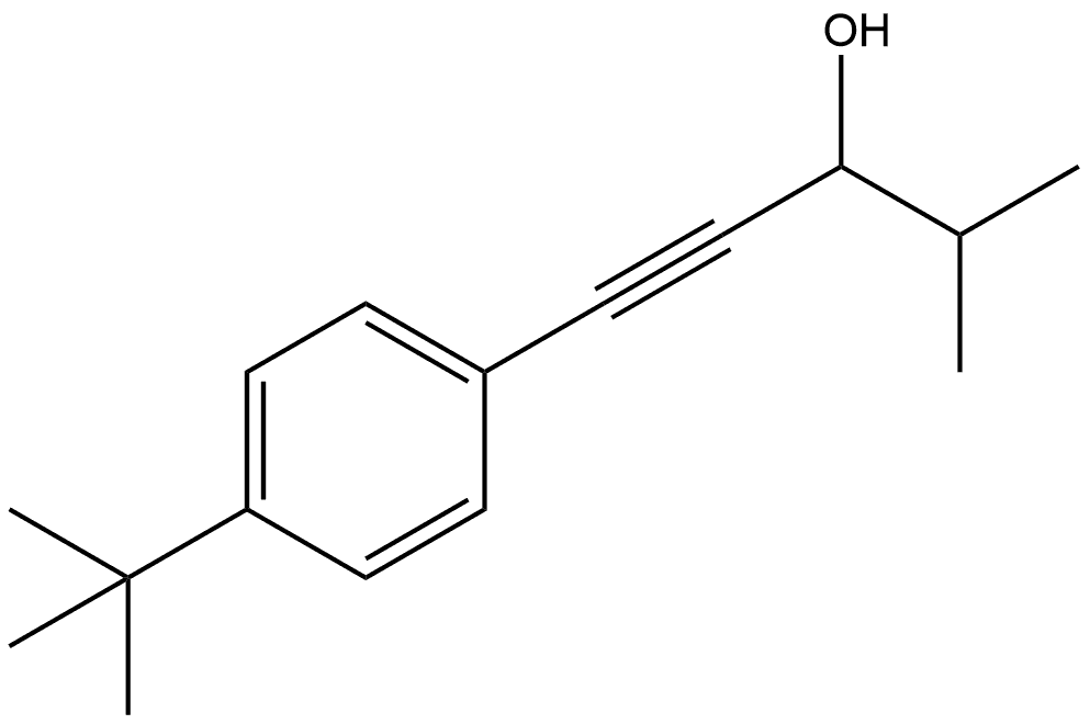 1-[4-(1,1-Dimethylethyl)phenyl]-4-methyl-1-pentyn-3-ol Structure