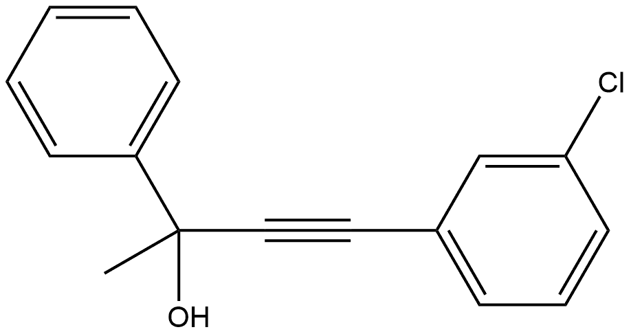 α-[2-(3-Chlorophenyl)ethynyl]-α-methylbenzenemethanol Structure