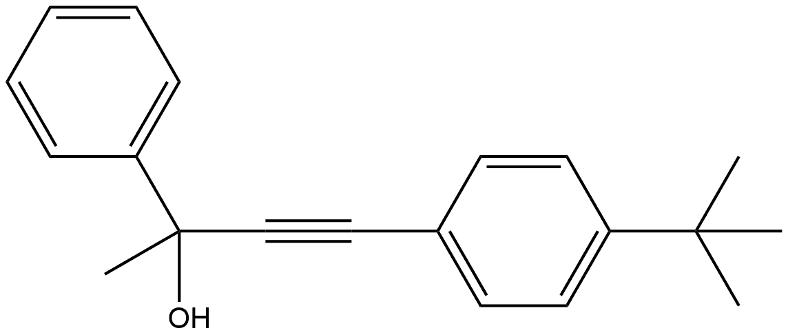 α-[2-[4-(1,1-Dimethylethyl)phenyl]ethynyl]-α-methylbenzenemethanol Structure