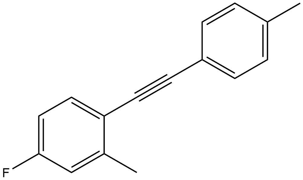 4-Fluoro-2-methyl-1-[2-(4-methylphenyl)ethynyl]benzene Structure