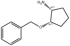 Cyclopentanamine, 2-(phenylmethoxy)-, (1R,2S)-rel- Structure