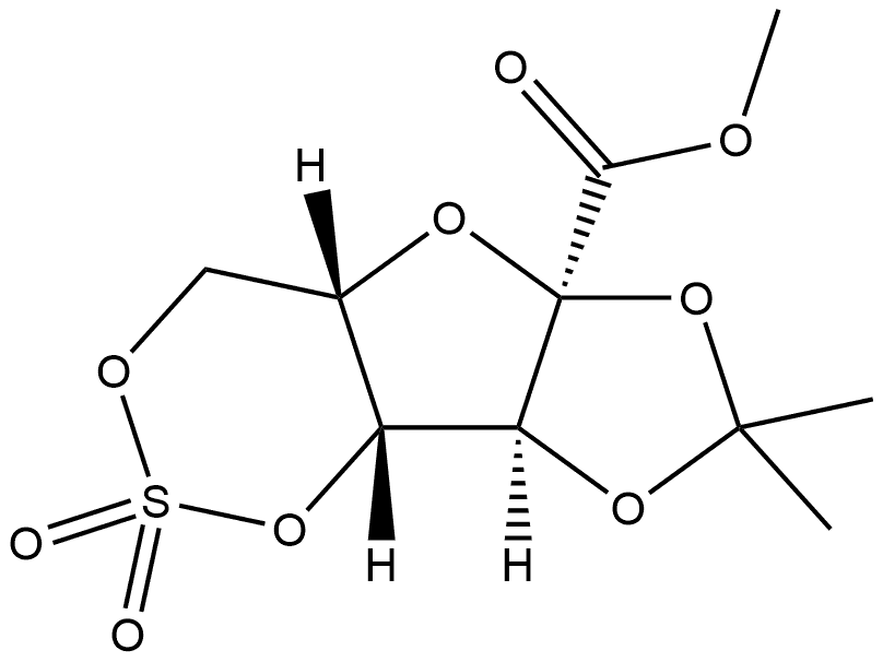 5aH-[1,3]Dioxolo[4,5]furo[3,2-d]-1,3,2-dioxathiin-5a-carboxylic acid, tetrahydro-7,7-dimethyl-, methyl ester, 2,2-dioxide, (4aS,5aR,8aS,8bR)- Structure