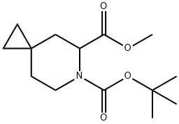 6-Azaspiro[2.5]octane-5,6-dicarboxylic acid, 6-(1,1-dimethylethyl) 5-methyl ester Structure