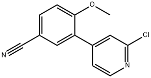 Benzonitrile, 3-(2-chloro-4-pyridinyl)-4-methoxy- Structure