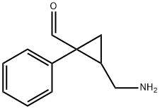 2-(Aminomethyl)-1-phenyl-cyclopropanecarboxaldehyde Structure