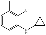 Benzenamine, 2-bromo-N-cyclopropyl-3-methyl- Structure