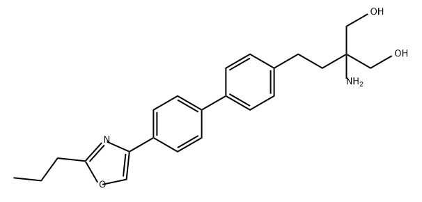 1,3-Propanediol, 2-amino-2-[2-[4'-(2-propyl-4-oxazolyl)[1,1'-biphenyl]-4-yl]ethyl]- Structure