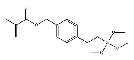 2-Propenoic acid, 2-methyl-, [4-[2-(trimethoxysilyl)ethyl]phenyl]methyl ester Structure