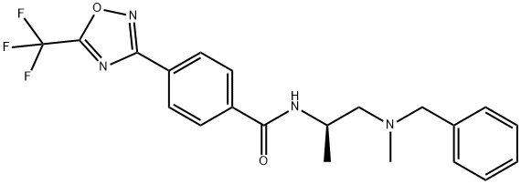 (R)-N-(1-(benzyl(methyl)amino)propan-2-yl)-4-(5-(trifluoromethyl)-1,2,4-oxadiazol-3-yl)benzamide Structure