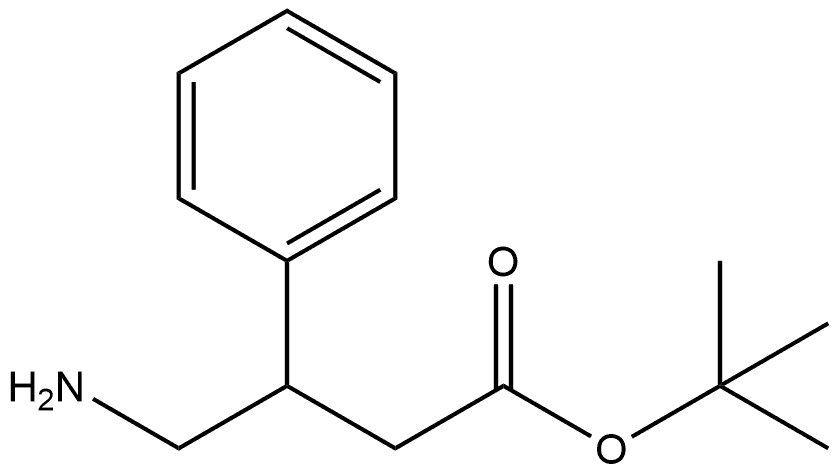 Benzenepropanoic acid, β-(aminomethyl)-, 1,1-dimethylethyl ester Structure