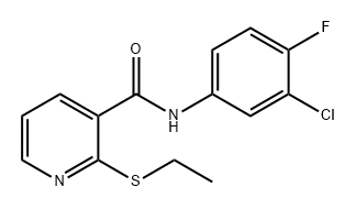 3-Pyridinecarboxamide, N-(3-chloro-4-fluorophenyl)-2-(ethylthio)- Structure