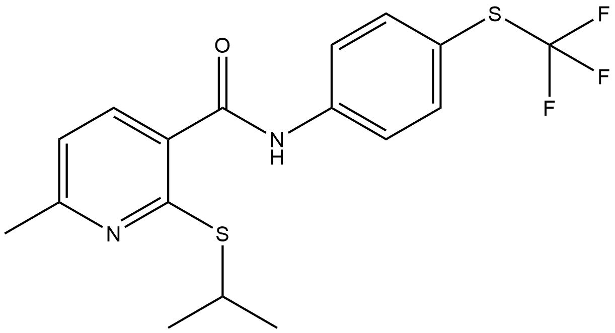 6-Methyl-2-[(1-methylethyl)thio]-N-[4-[(trifluoromethyl)thio]phenyl]-3-pyridi... Structure