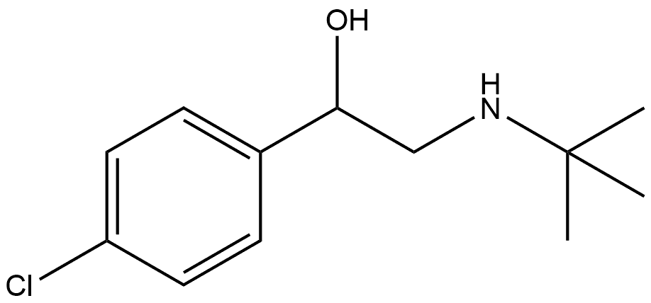 Benzenemethanol, 4-chloro-α-[[(1,1-dimethylethyl)amino]methyl]- Structure