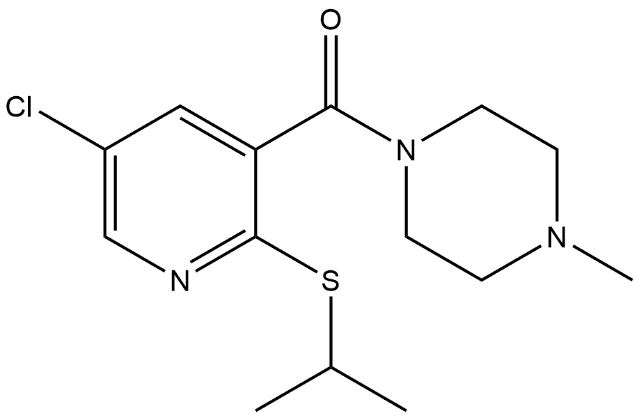 5-Chloro-2-[(1-methylethyl)thio]-3-pyridinyl](4-methyl-1-piperazinyl)methanone Structure