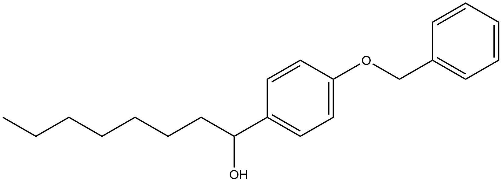 Benzenemethanol, α-heptyl-4-(phenylmethoxy)- Structure