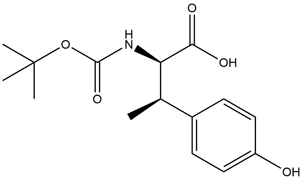 rel-(2R,3R)-2-Boc-amino-3-(4-hydroxy-phenyl)-butyric acid Structure