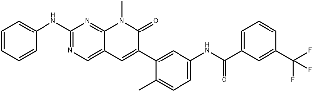 Benzamide, N-[3-[7,8-dihydro-8-methyl-7-oxo-2-(phenylamino)pyrido[2,3-d]pyrimidin-6-yl]-4-methylphenyl]-3-(trifluoromethyl)- Structure