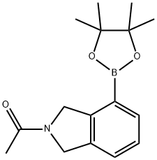 Ethanone, 1-[1,3-dihydro-4-(4,4,5,5-tetramethyl-1,3,2-dioxaborolan-2-yl)-2H-isoindol-2-yl]- Structure