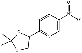 Pyridine, 2-(2,2-dimethyl-1,3-dioxolan-4-yl)-5-nitro- Structure