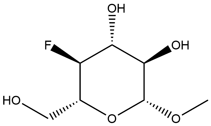 Methyl 4-deoxy-4-fluoro-β-D-glucopyranoside Structure