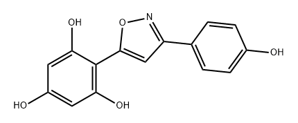 1,3,5-Benzenetriol, 2-[3-(4-hydroxyphenyl)-5-isoxazolyl]- 구조식 이미지