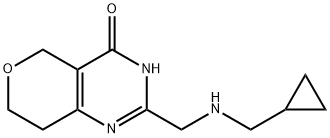 4H-Pyrano[4,3-d]pyrimidin-4-one, 2-[[(cyclopropylmethyl)amino]methyl]-3,5,7,8-tetrahydro- 구조식 이미지