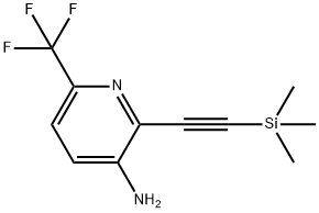 3-Pyridinamine, 6-(trifluoromethyl)-2-[2-(trimethylsilyl)ethynyl]- 구조식 이미지