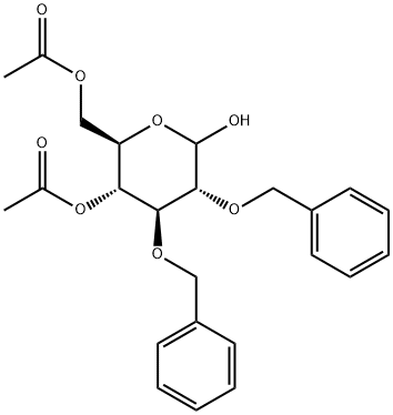 D-Glucopyranose, 2,3-bis-O-(phenylmethyl)-, 4,6-diacetate Structure