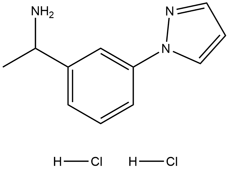 1-(3-(1H-pyrazol-1-yl)phenyl)ethan-1-amine dihydrochloride Structure