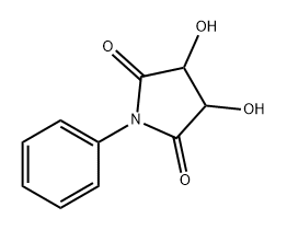 2,5-Pyrrolidinedione, 3,4-dihydroxy-1-phenyl- Structure