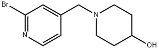 4-Piperidinol, 1-[(2-bromo-4-pyridinyl)methyl]- Structure