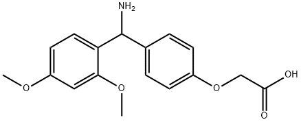 Acetic acid, 2-[4-[amino(2,4-dimethoxyphenyl)methyl]phenoxy]- Structure