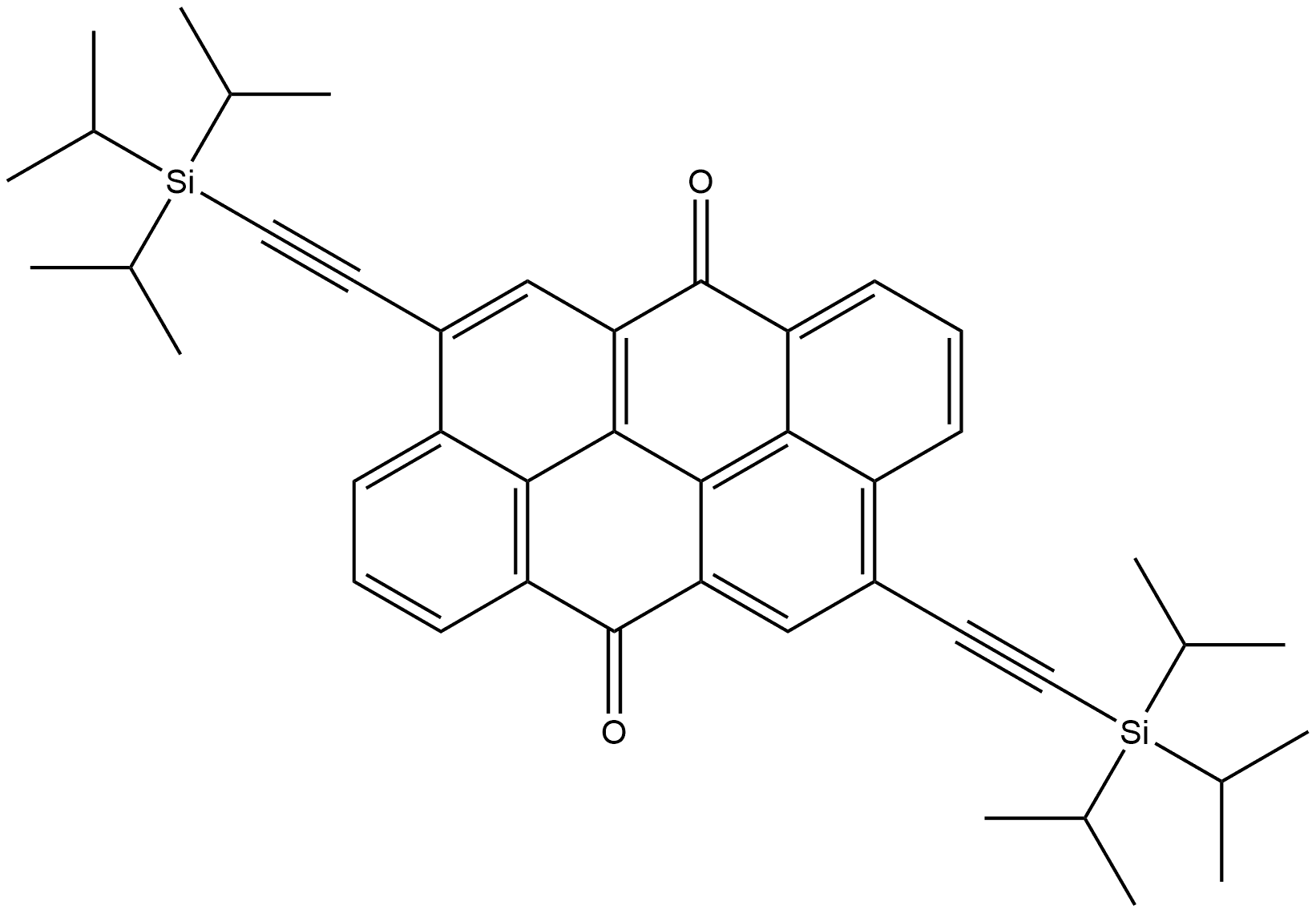 4,10-bis((triisopropylsilyl)ethynyl)anthanthrone Structure