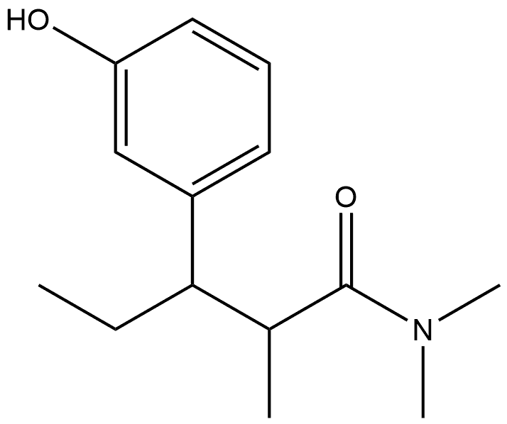 Benzenepropanamide, β-ethyl-3-hydroxy-N,N,α-trimethyl- 구조식 이미지